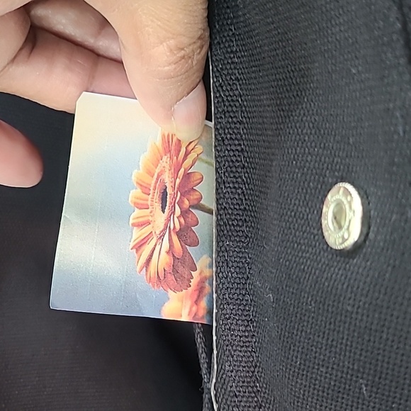 RED ENVELOPE - Black Canvas Three Photo Large Tote Bag - Picture 8 of 8